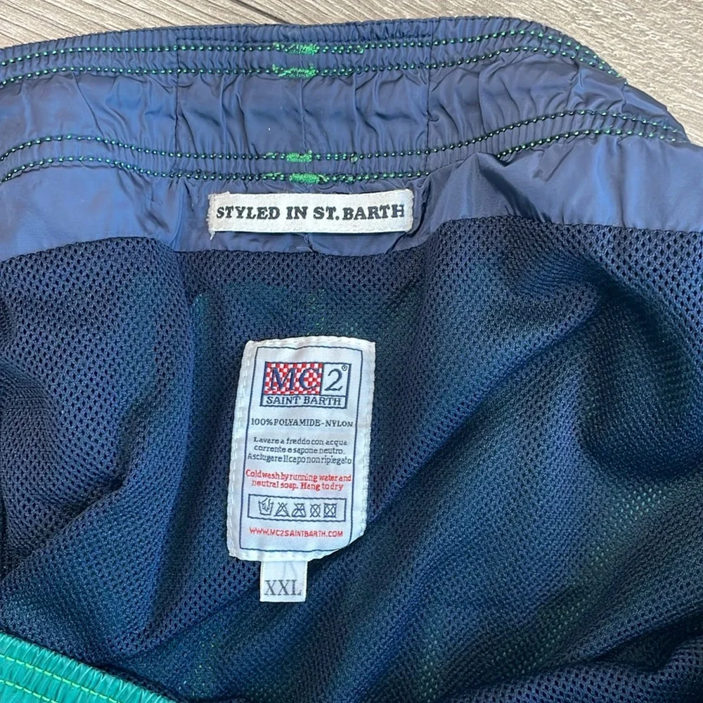 MC2 Saint Barth Men's Swim Trunks Green Sz XXL‎